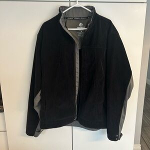 Sunice Weather Men's Black Corduroy Style with Gray Accents Jacket    Size L